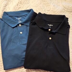 Goodfellow & Co Men's Polo Shirts - Blue and Black